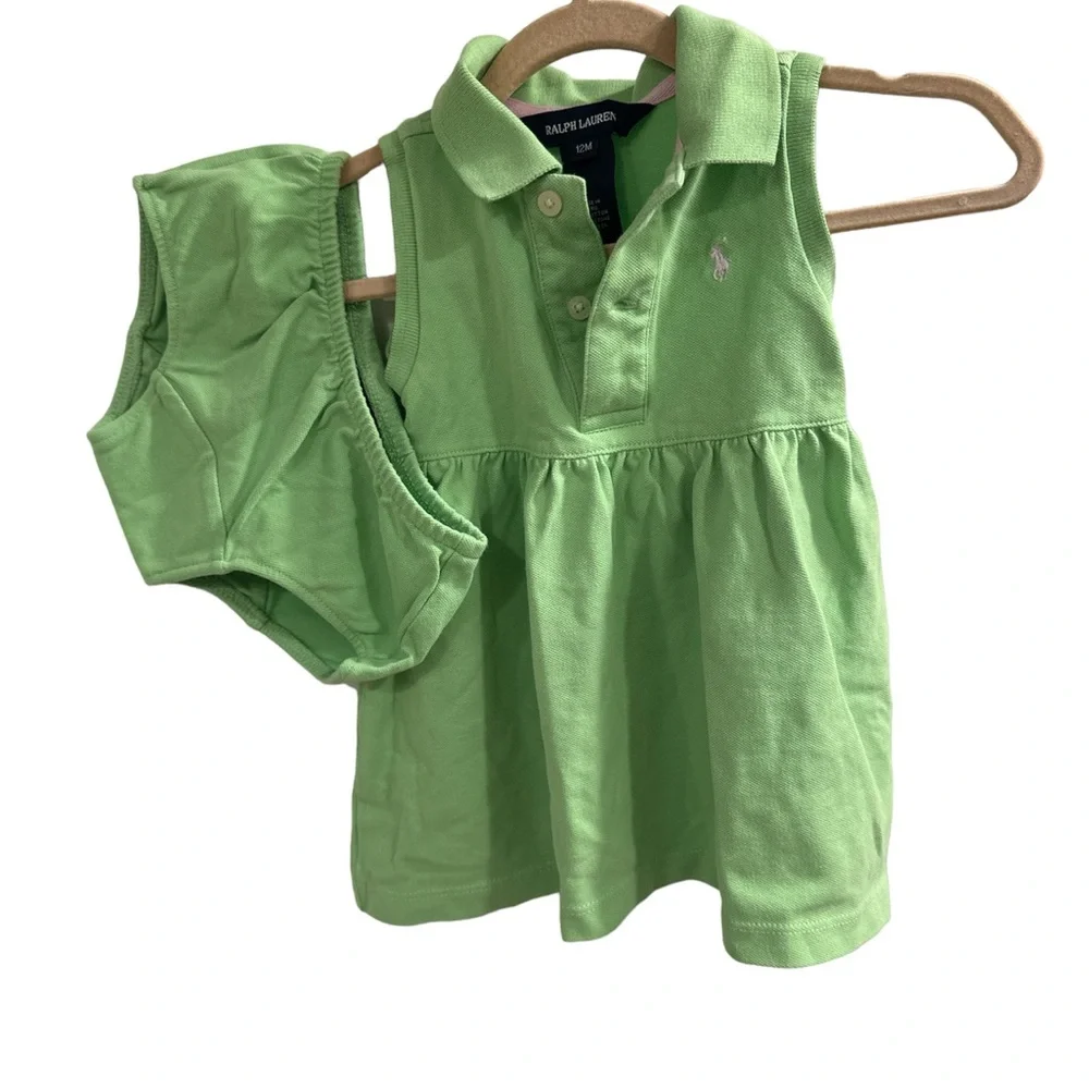Ralph lauren baby polo dress and diaper cover